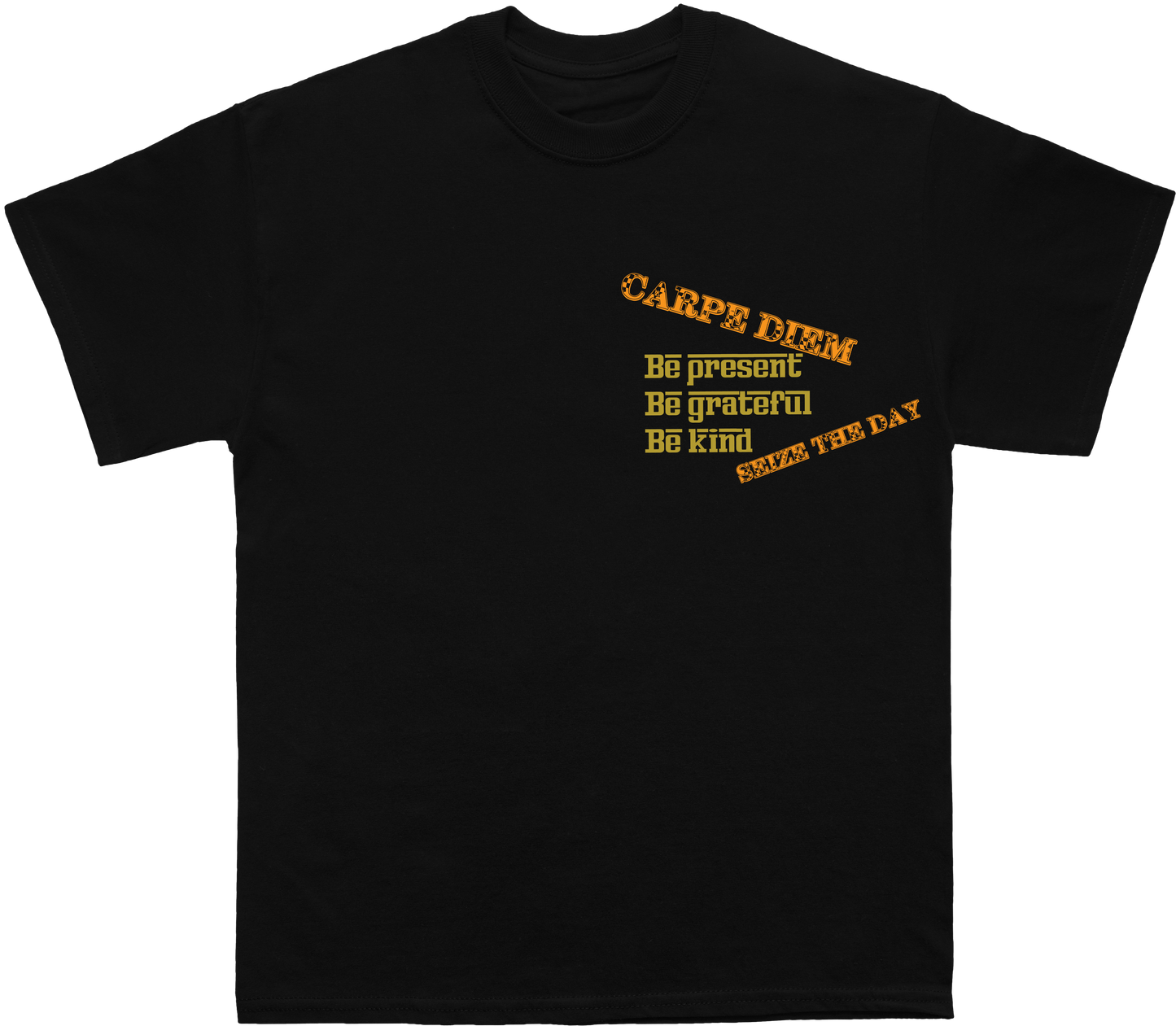 CARPE DIEM T-Shirt: Be Present, Grateful, Kind