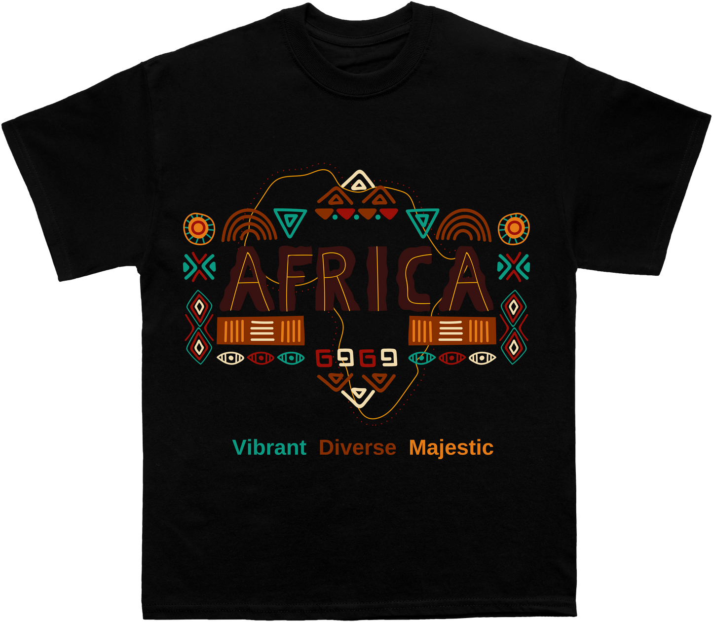 Vibrant Diverse Majestic: Celebrating Africa T-Shirt