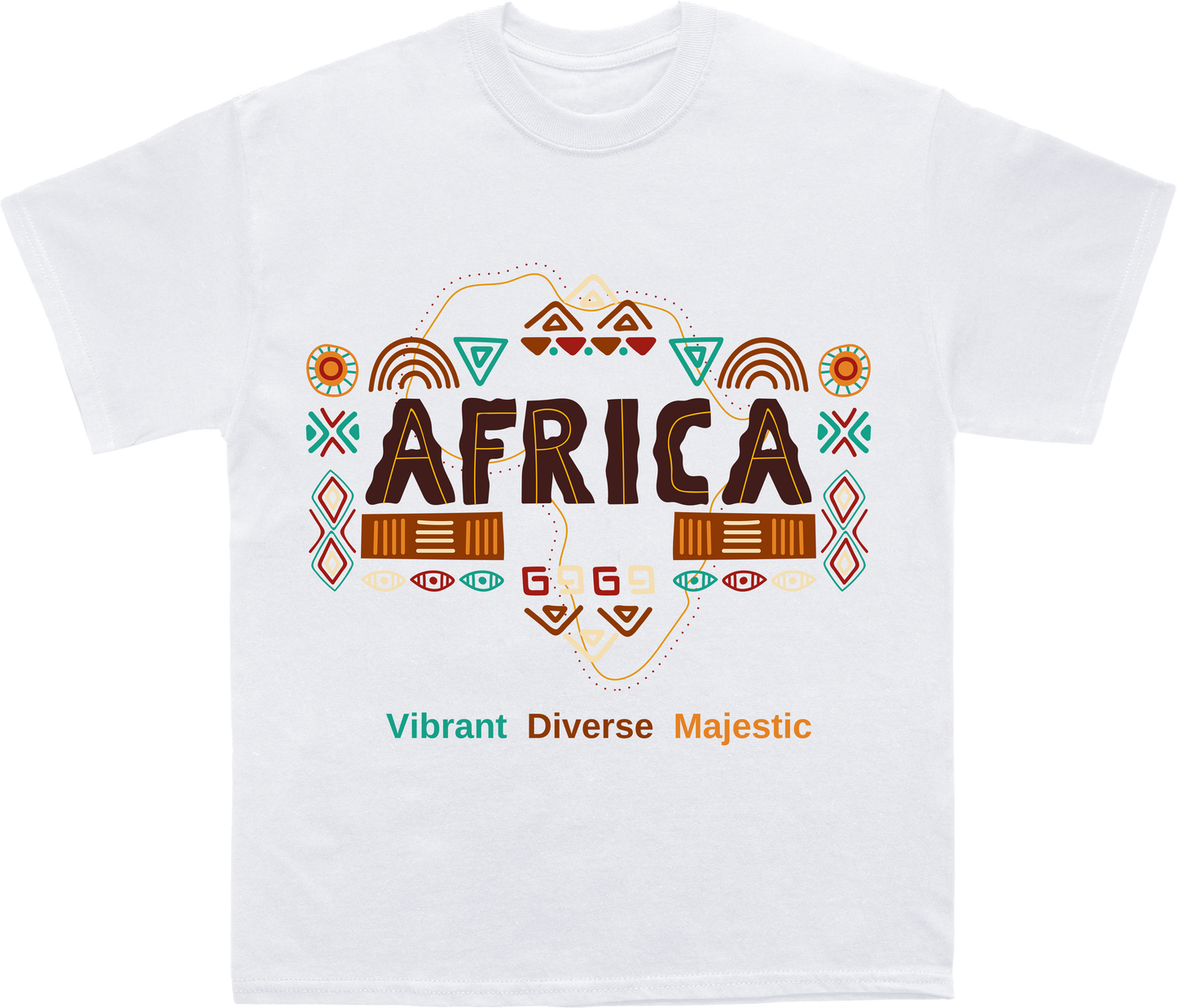 Vibrant Diverse Majestic: Celebrating Africa T-Shirt