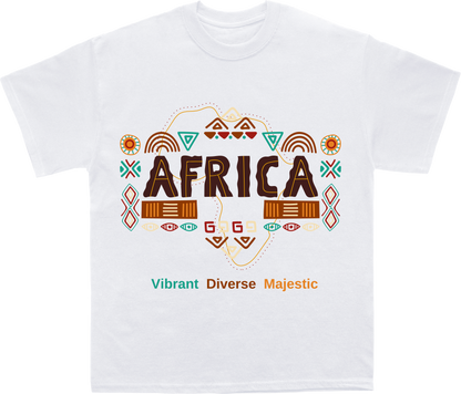 Vibrant Diverse Majestic: Celebrating Africa T-Shirt